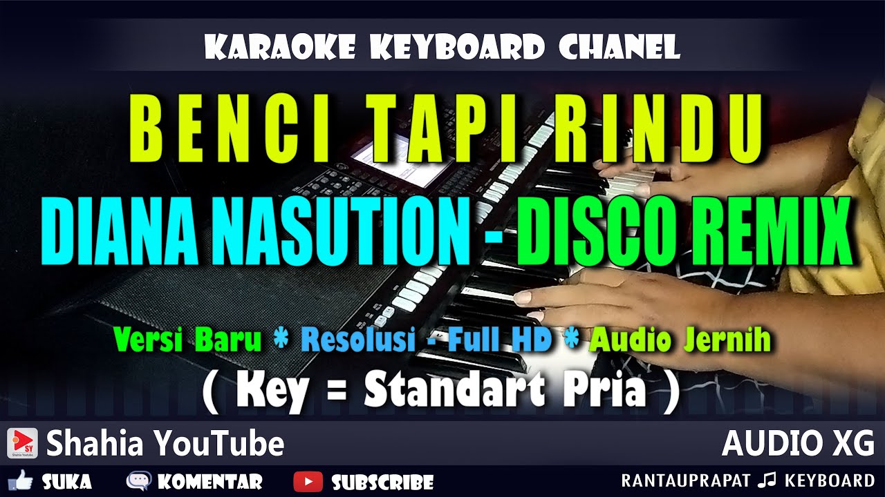 BENCI TAPI RINDU KARAOKE DISCO REMIX NADA PRIA