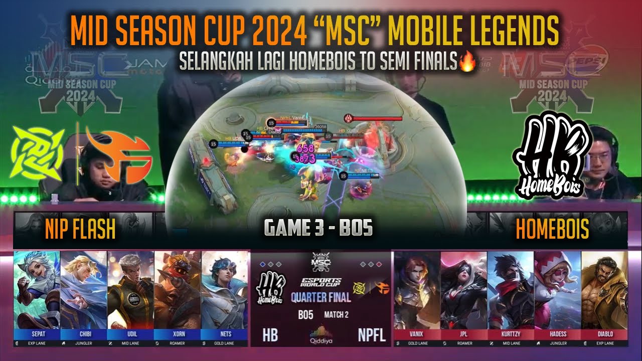 ONE STEP HOMEBOIS TO SEMI FINALS 🔥 HOMEBOIS VS NIP FLASH GAME 3 - MID SEASON CUP 2024 MOBILE LEGENDS