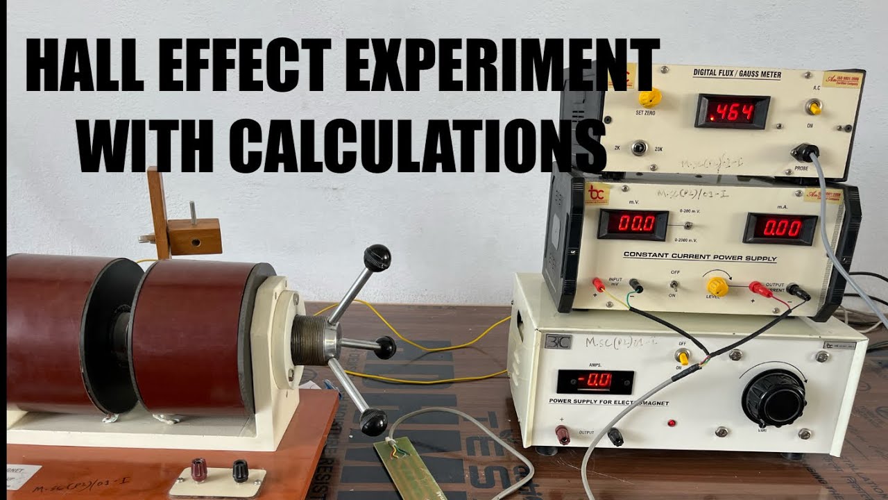 HALL EFFECT EXPERIMENT WITH CALCULATIONS | M.Sc. | B.Sc. | PHYSICS |