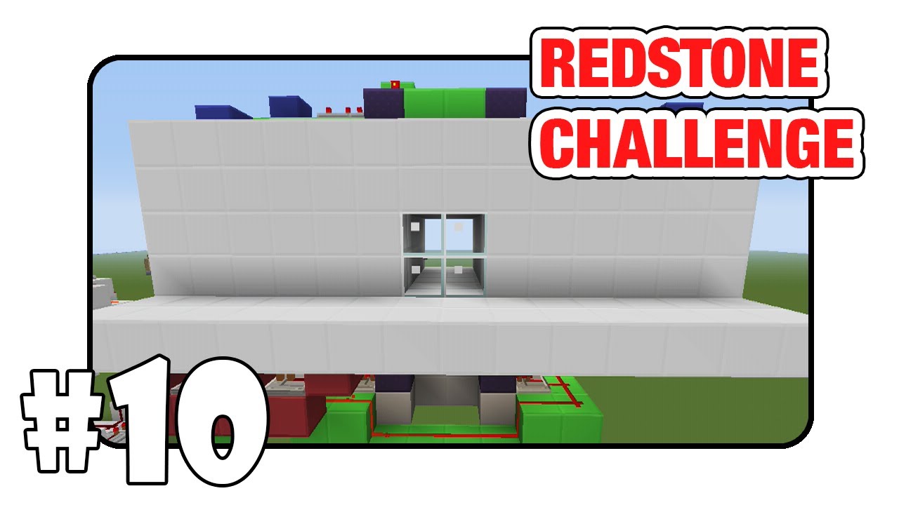 Redstone Challenge #10 (2x2 Flush Seamless Glass Piston Door)