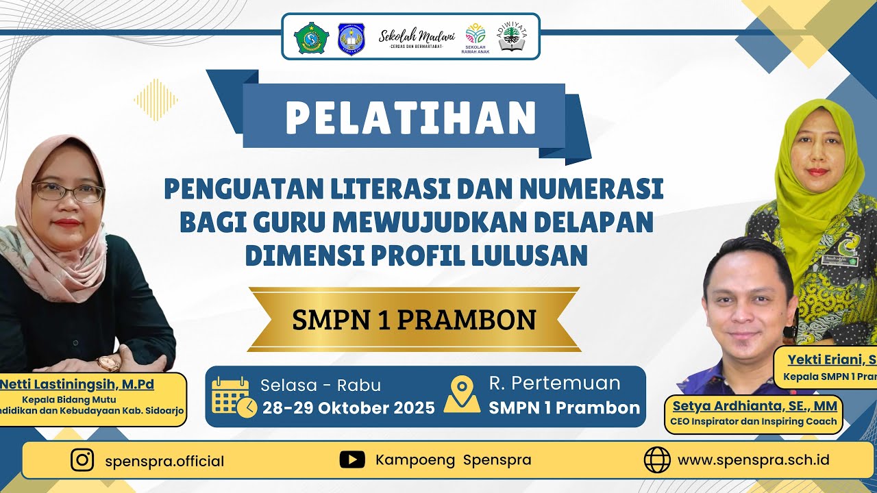 Pelatihan Part 1: Penguatan Literasi & Numerasi Bagi Guru Mewujudkan Delapan Dimensi Profil Lulusan