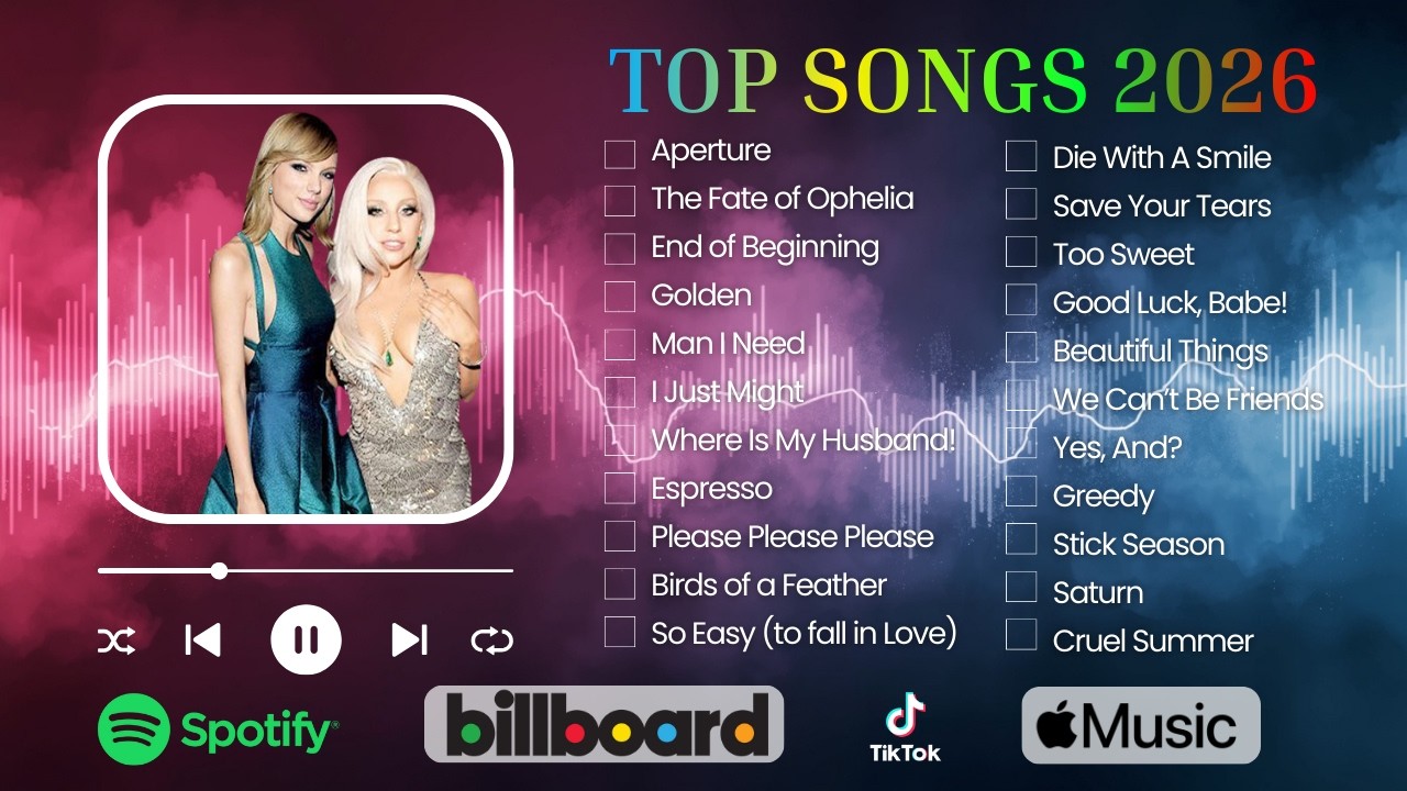 Lady Gaga, Taylor Swift, Adele, Olivia Dean | Billboard Top Hits 2026