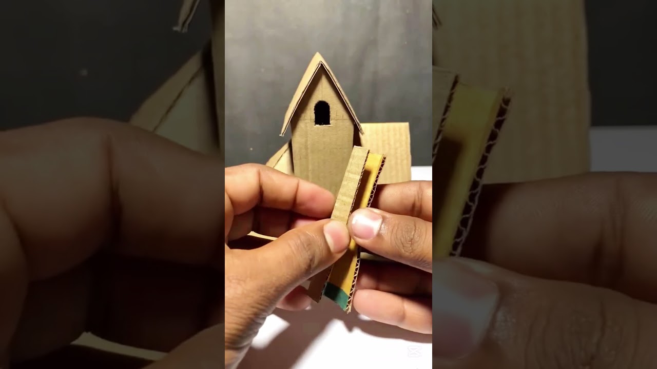 DIY Home tutorial with cardboard🏡#cardboardhouse #miniturehouse #home #minicardboardhouse#diyhome