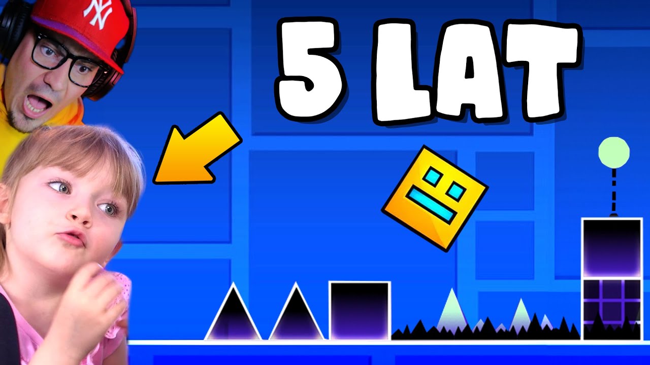 🧊 Moja córka gra w GEOMETRY DASH ?! 