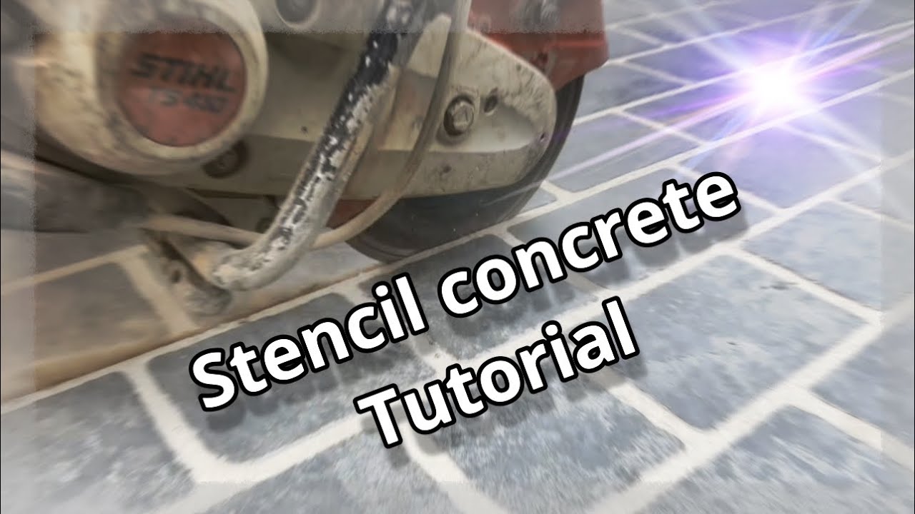 Stencil concrete tutorial | how half your property maintenance #concrete #maintanancefree