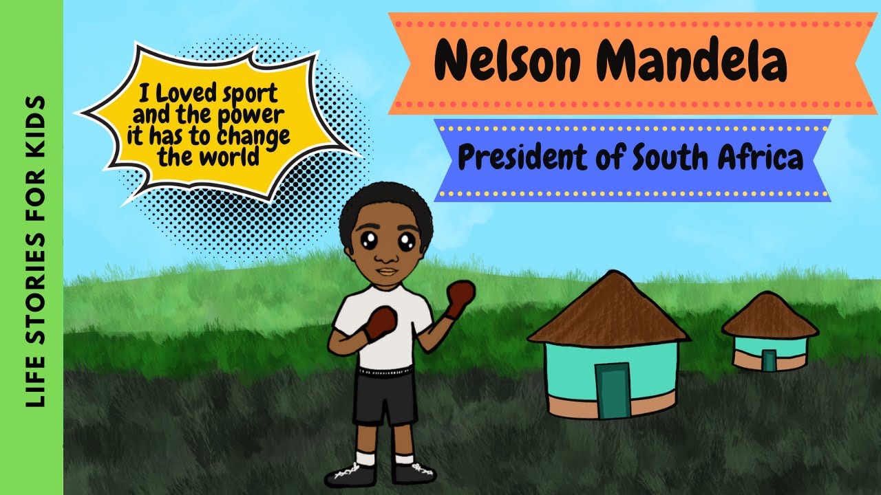 NELSON MANDELA - PRESIDENT OF SOUTH AFRICA | Fun biography for kids in English