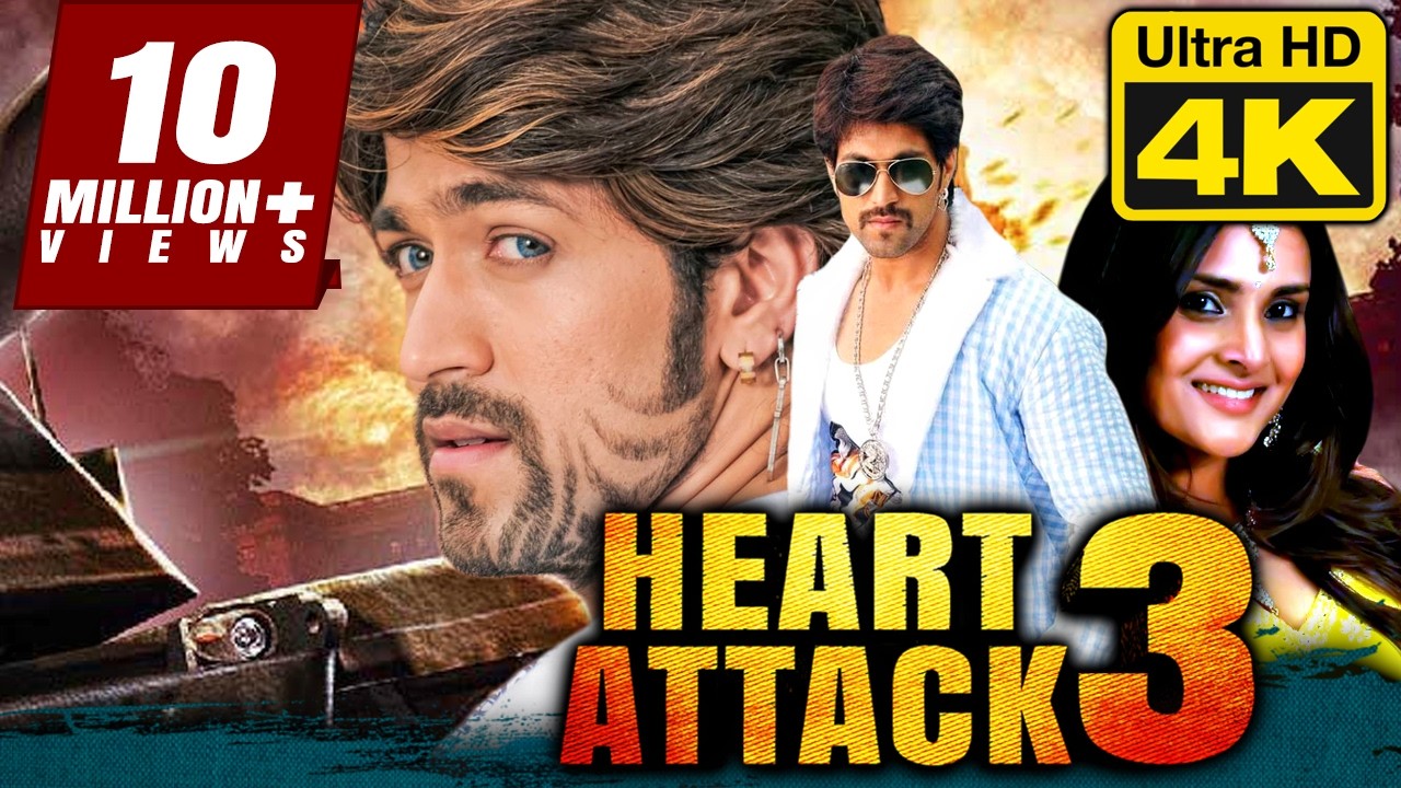 Heart Attack 3 (4K Ultra HD) Hindi Dubbed Movie | हार्ट अटैक 3  (Lucky) | Yash, Ramya, Sharan