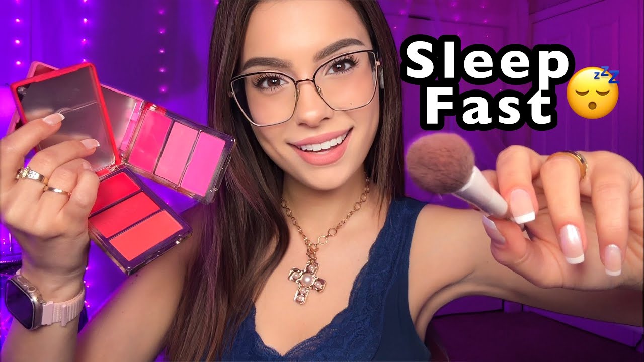 ASMR Bestie Does Your Makeup for a PARTY 💄 Sleep FAST