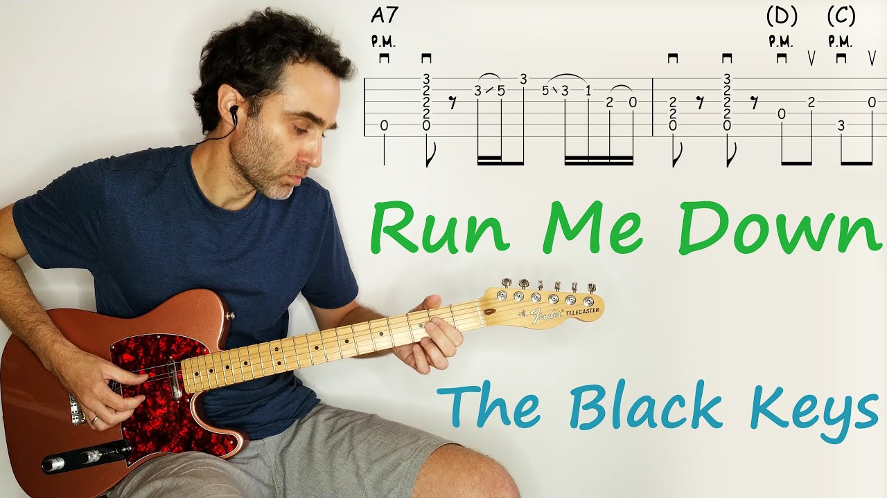 The Black Keys - Run Me Down - Guitar lesson / tutorial / cover with tab