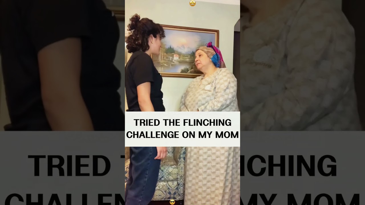 Flinching at my mom #funny #prankvideo #funnyvideo #funnyprank