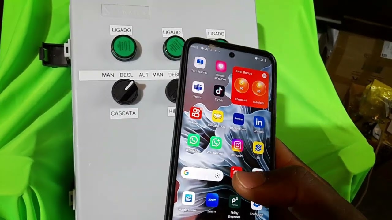 QUADRO DE COMANDO PARA 3 BOMBAS DE PISCINA COM WI FI COM CONTROLADOR RGB