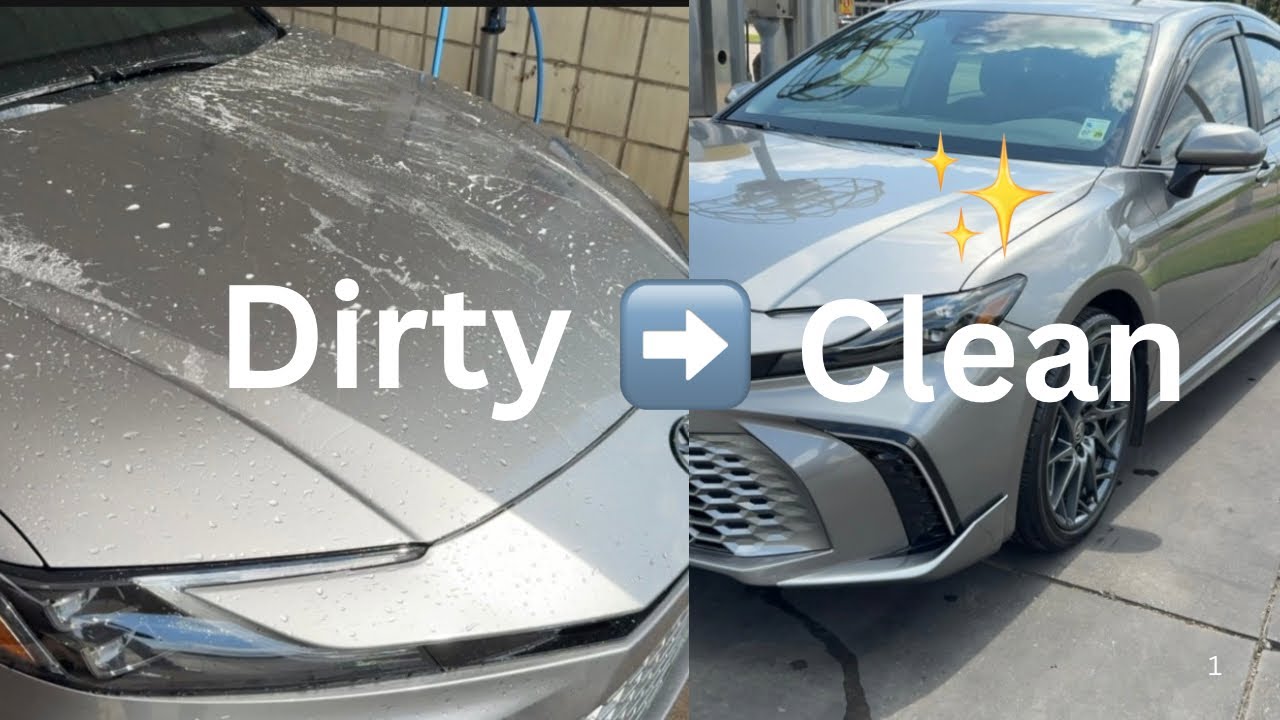 Satisfying Full Car Wash/ Camry Transformation from Dirty to Clean 🧽 