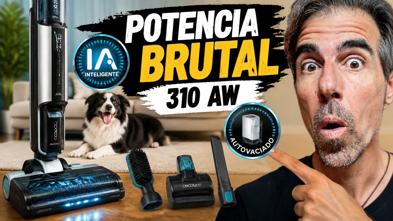 Conga Rockstar RZ90 AI AquaPet Review: 300 AW, IA y autovaciado ¿El mejor aspirador vertical?