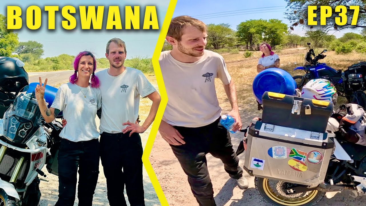 Ils TRAVERSENT également l'AFRIQUE à Moto !!  Botsawana / Tour du Monde à Moto 🌍 🏍