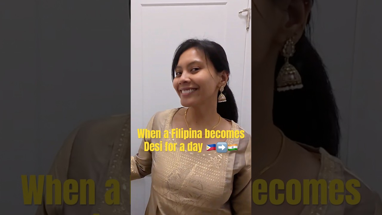 When a Filipina becomes Desi for a day 🇵🇭➡️🇮🇳 #filipino #indian #india #kurti #traditional