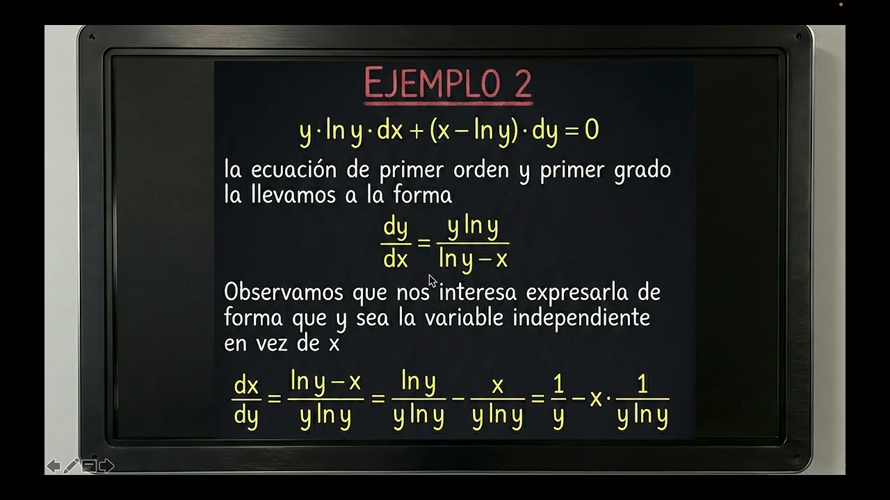ECUACIONES DIFERENCIALES LINEALES DE PRIMER ORDEN Y PRIMER GRADO