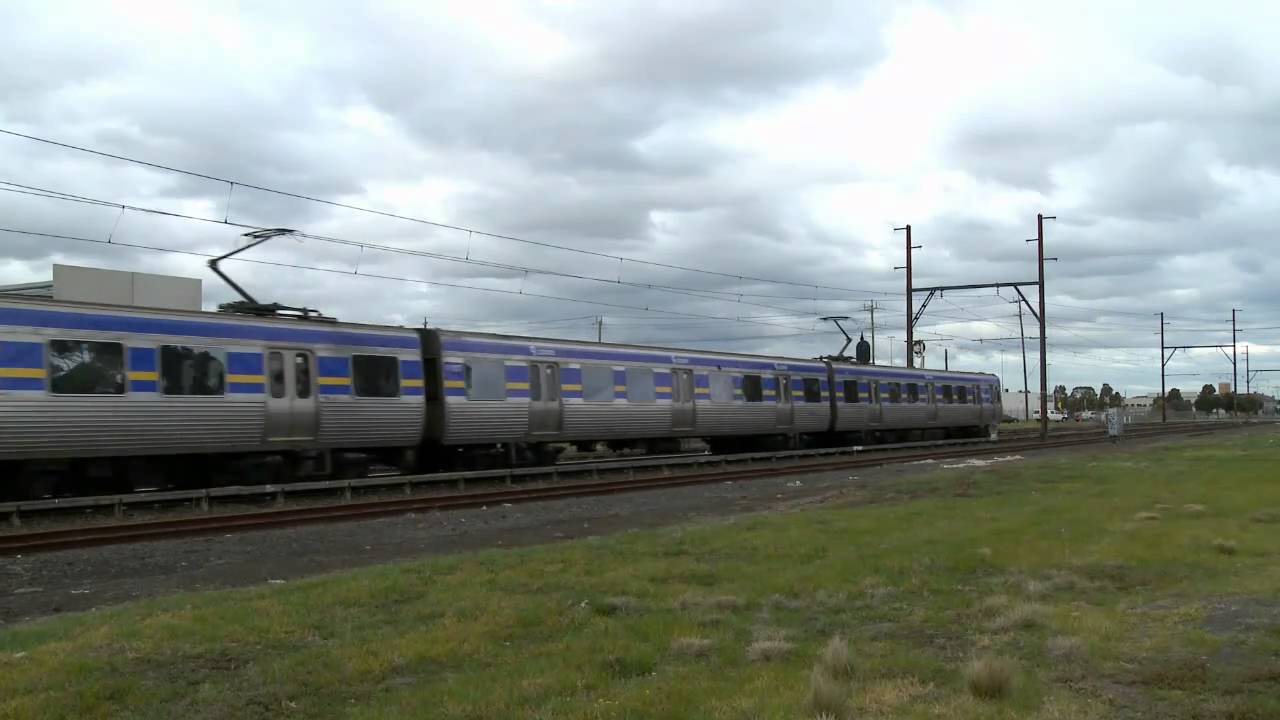 Connex (now Metro Trains Melbourne) suburban electric passenger trains at Albion (Melbourne)
