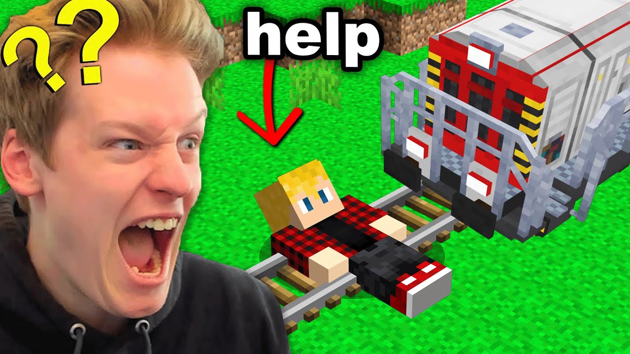 I Fooled my Friend with a TRAIN Mod on Minecraft...