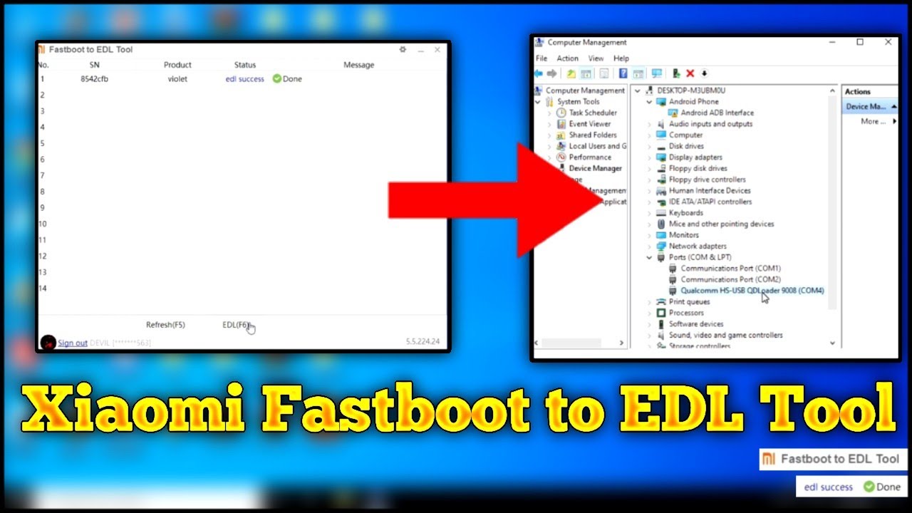 Fastboot to EDL Tool for Xiaomi Device's | Support Bootloader Unlock/Lock Device's 🔥