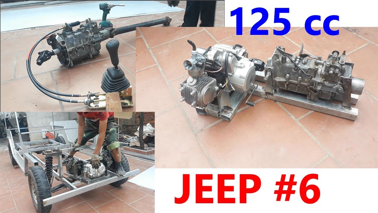 Jeep homemade #6: Gearbox strong car and 125 cc petrol engine