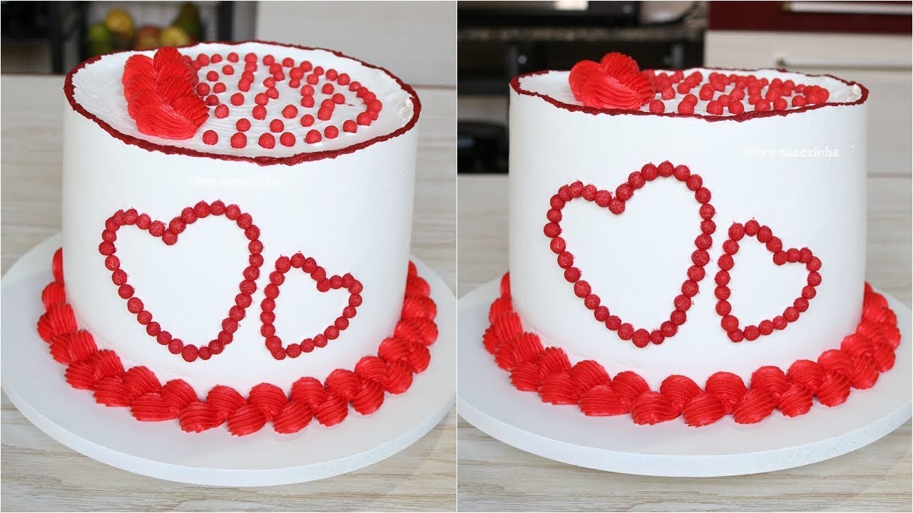 DECORAÇÃO DIA DOS NAMORADOS - BOLO DIA DOS NAMORADOS - Bru na Cozinha