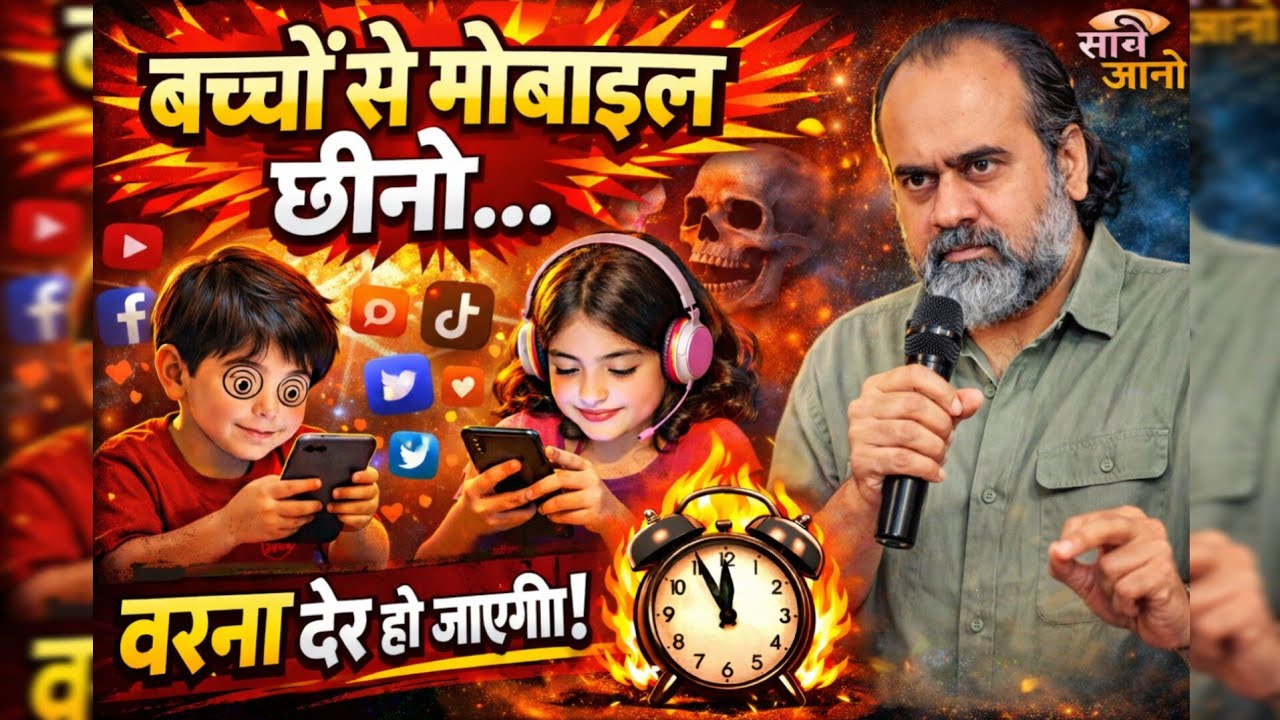 बच्चों से मोबाइल छीनो&hellip; वरना देर हो जाएगी! | Acharya Prashant on Mobile Addiction | Satya Jano 