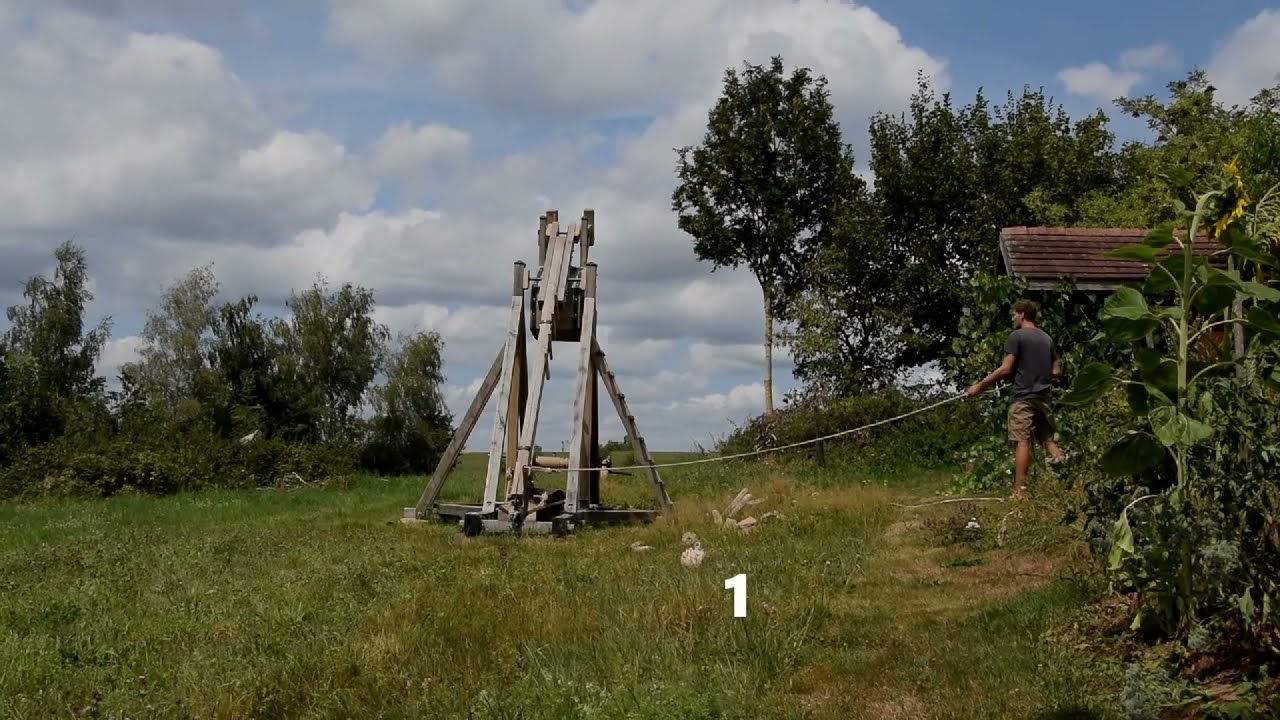 Fabrication d'un Trébuchet de 6m50 / The making of a Trebuchet