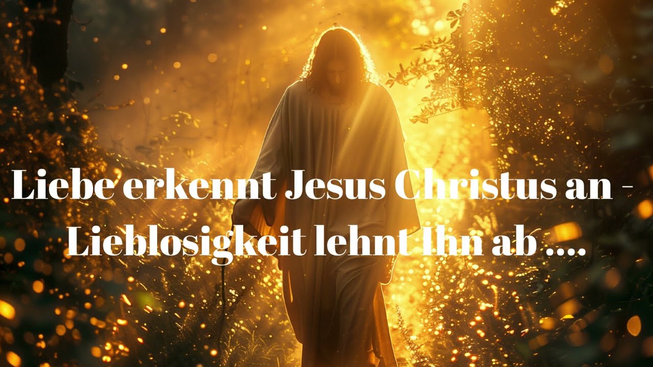 NUR DIE LIEBE KANN UND WIRD MICH ERKENNEN .... JESUS