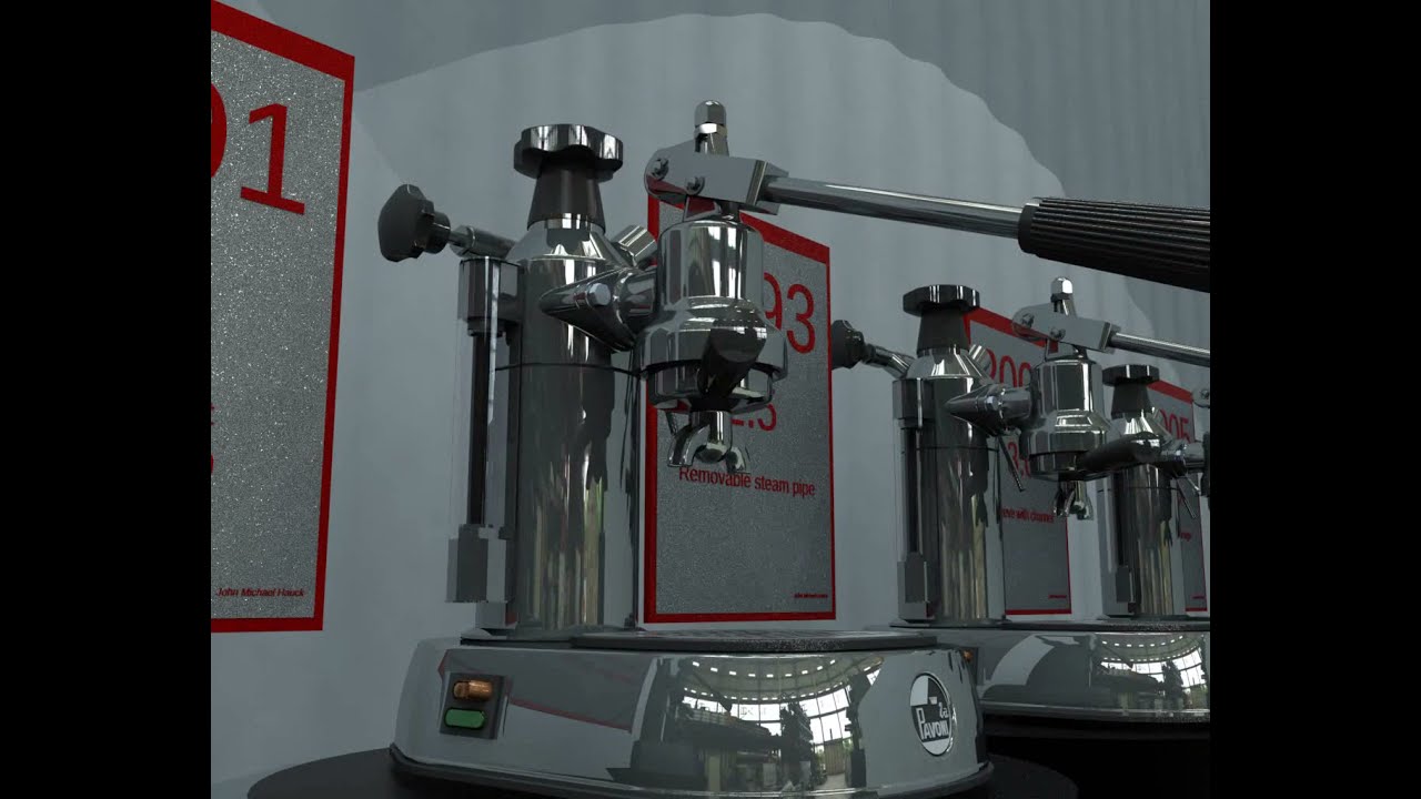 16. CAD Render Europiccola 1961-2005 - La Pavoni Espresso Machine