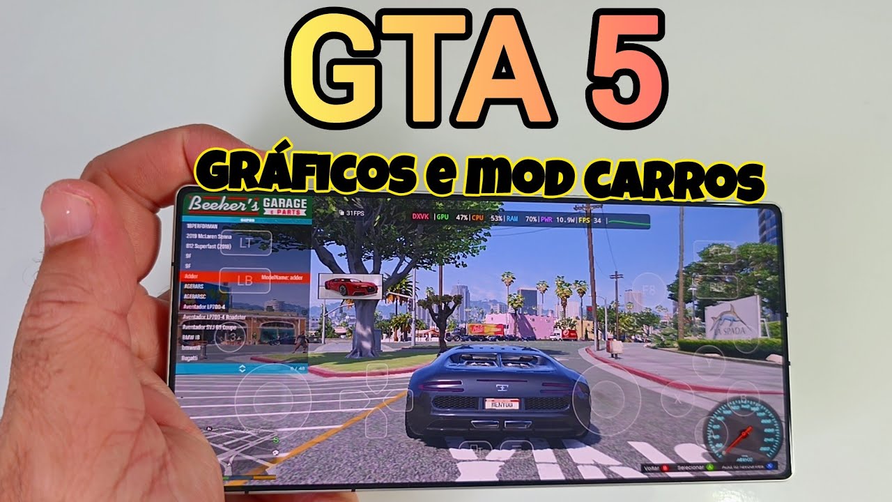 AGORA SIM! SAIU GTA 5 COM GRÁFICOS SUPER REALISTA NO ANDROID A 60 FPS 