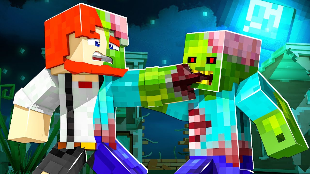 EMAD ZOMBİ VİRÜSÜ KAPTI - 100 GÜN BOYUNCA ZOMBİLERLE HAYATTA KALMAK #8 - Minecraft