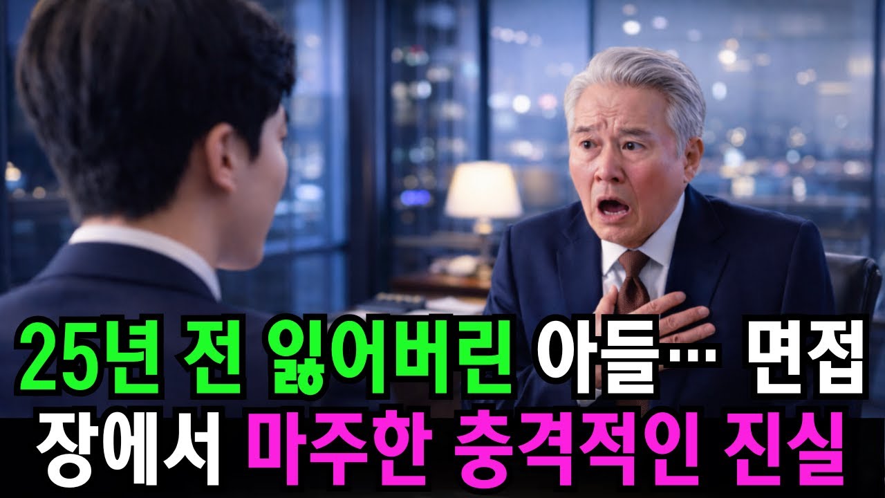 25년 전 잃어버린 아들… 면접장에서 한 청년의 입에서 나온 이름에 노년의 재벌 회장은 그대로 굳어버렸다