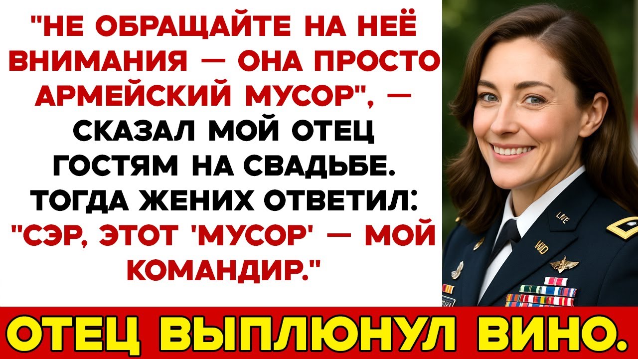 Мой Отец Издевался Надо Мной На Свадьбе — А Потом Выплюнул Вино, Когда Жених Отдал Честь