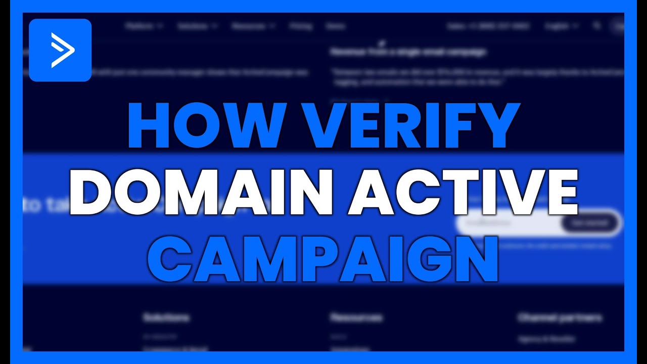 HOW TO VERIFY A DOMAIN IN ACTIVE CAMPAIGN