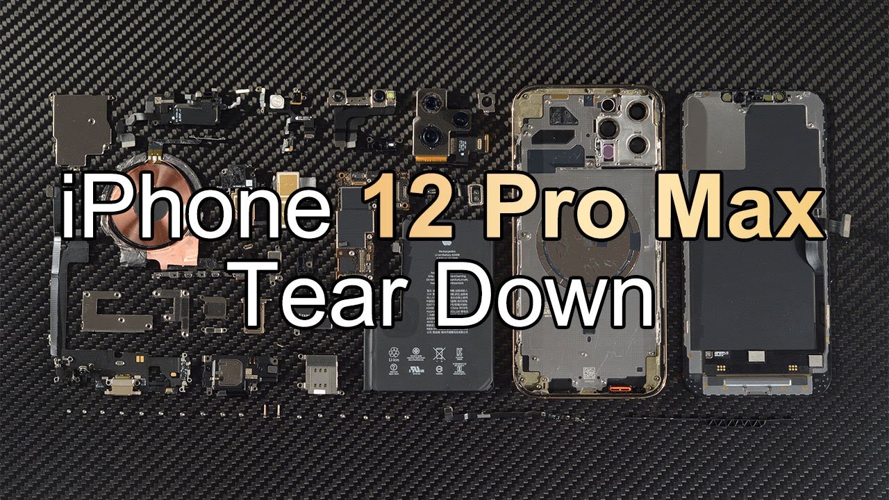 iPhone 12 Pro Max Teardown - Both L-Shaped Board & Battery. Parts Comparison With iPhone 12 Pro.