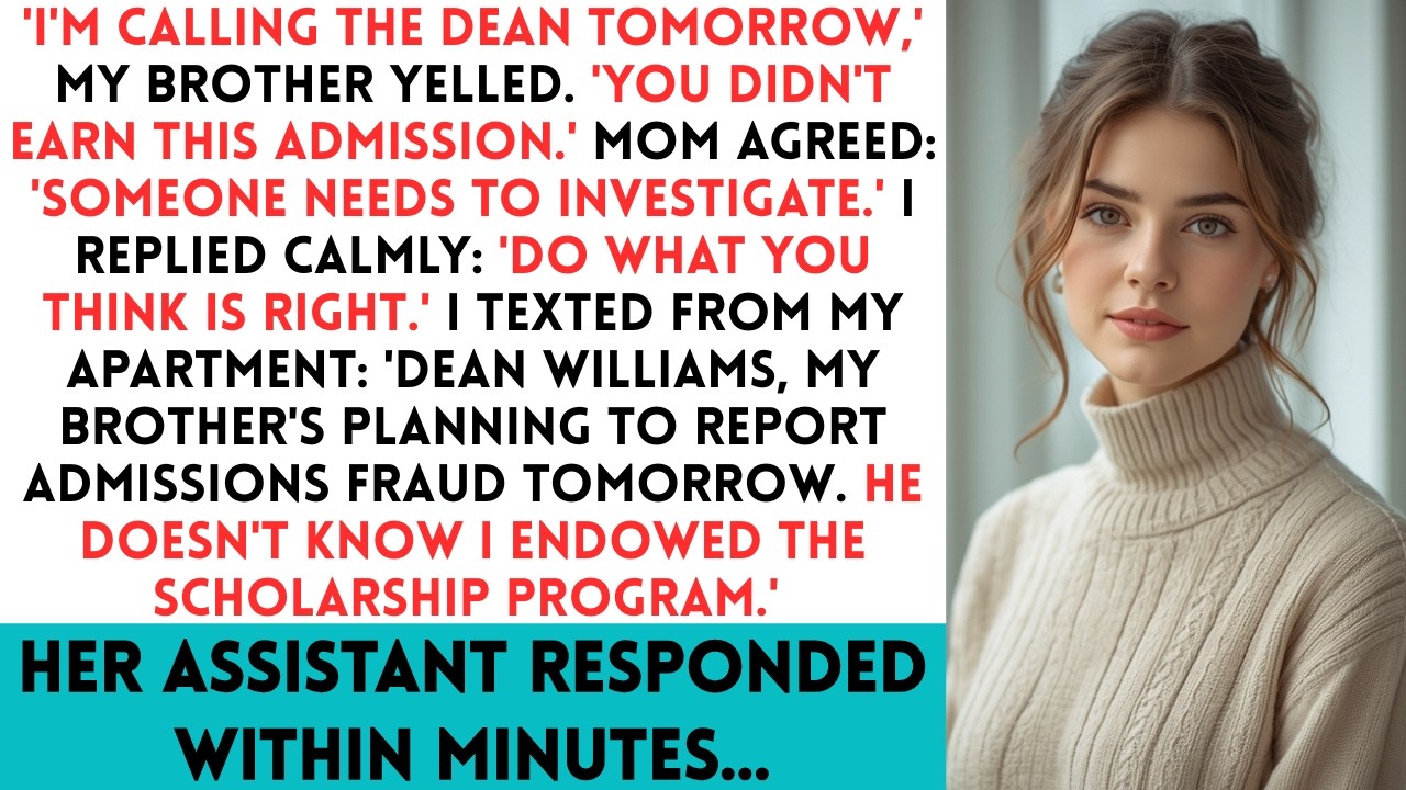 Brother Demanded To See The Dean About My Admission I Texted Her. I'm On The University Foundation.