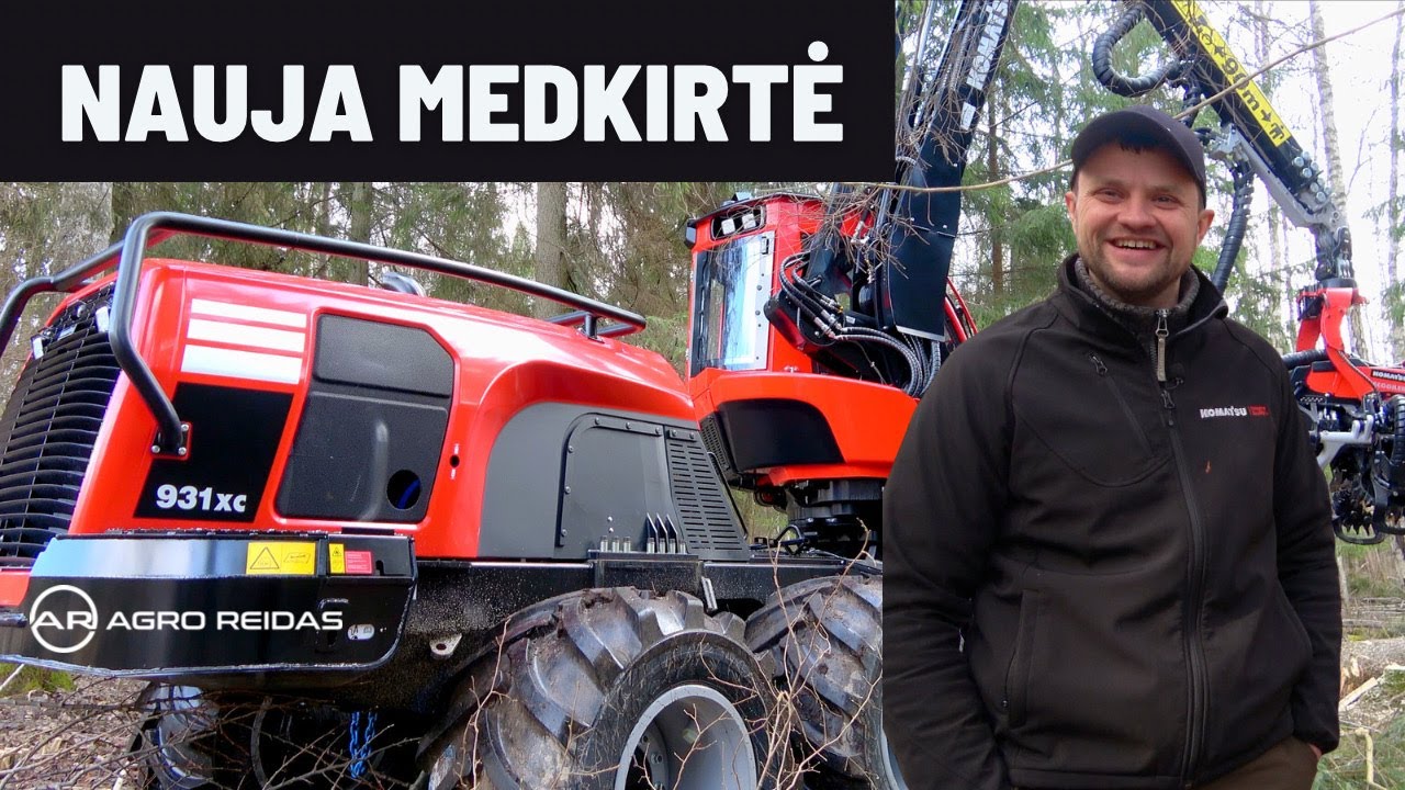Naujos medkirtės KOMATSU 931xc pirma diena miške  || AGRO REIDAS #82