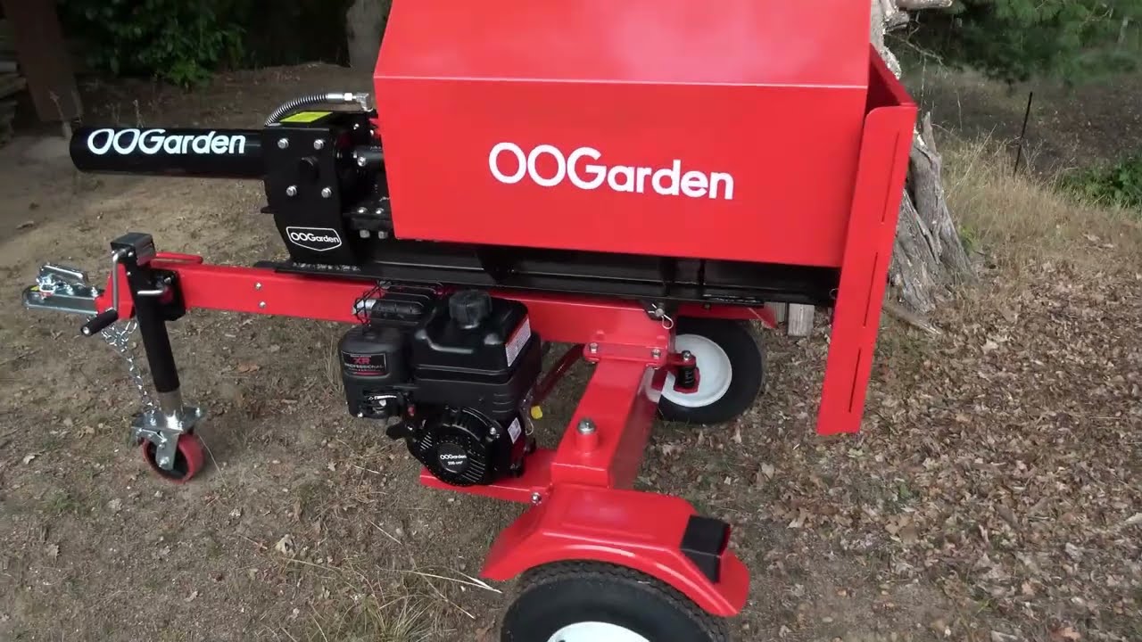 OOGarden - Fendeur de bûches thermique sur remorque horizontal