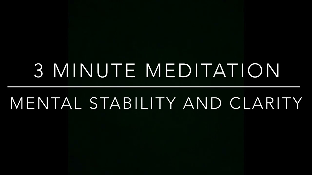 Wellness with Brigitte | 3 Minute Meditation | Mental Stability and Clarity