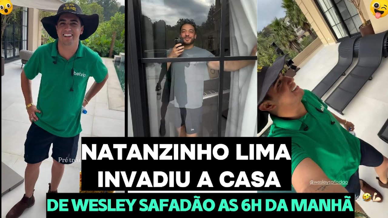 NATANZINHO LIMA CHEGA NA CASA DE WESLEY SAFADÃO DE BOTA ÀS 6H DA MANHÃ PARA TREINAR