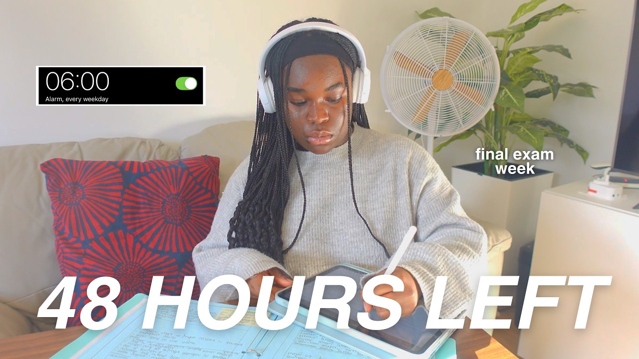 48 HOURS before my FINAL EXAM ⭐️ realistic study vlog, what i eat & exam prep