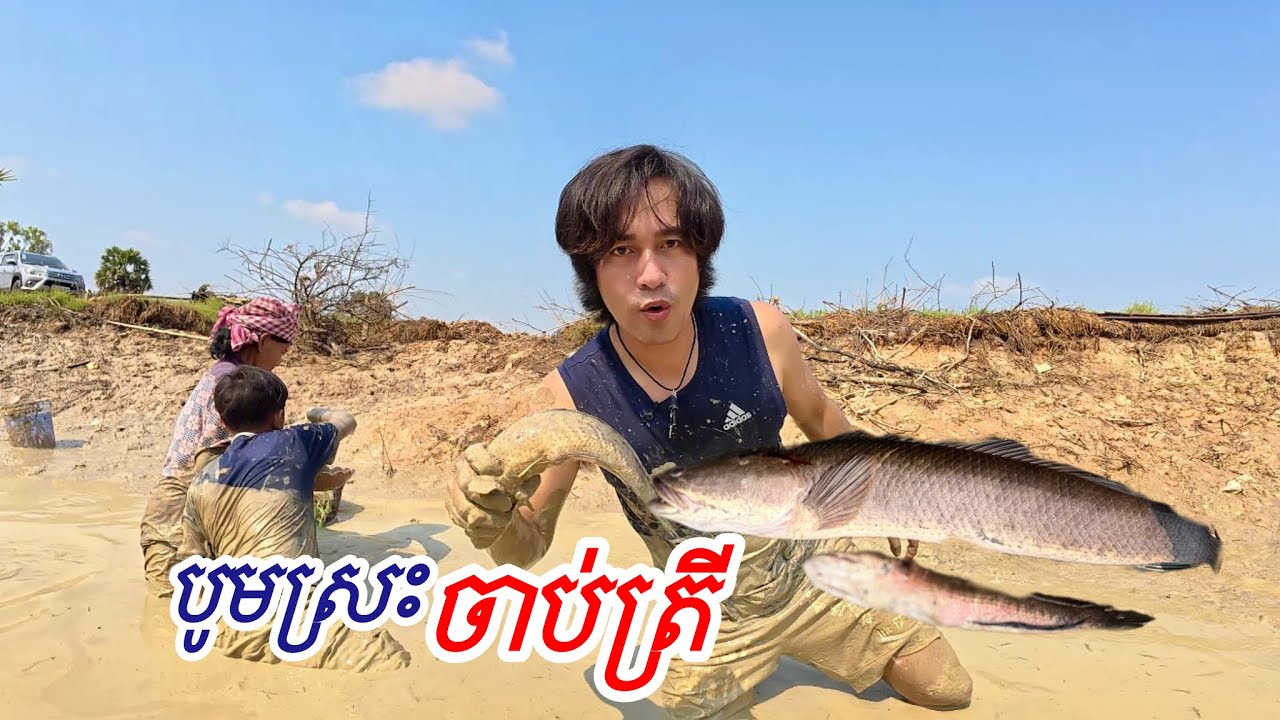 បូមស្រះចាប់ត្រី ផឹកទឹកត្នោតជូ ជាមួយអ្នកភូមិ