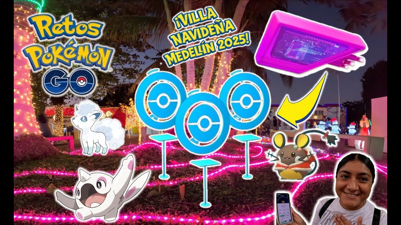 ¡JUGAMOS POKÉMON GO en una VILLA NAVIDEÑA y por fin LE SALE a emaaahc ESTE POKÉMON! #pokemongo