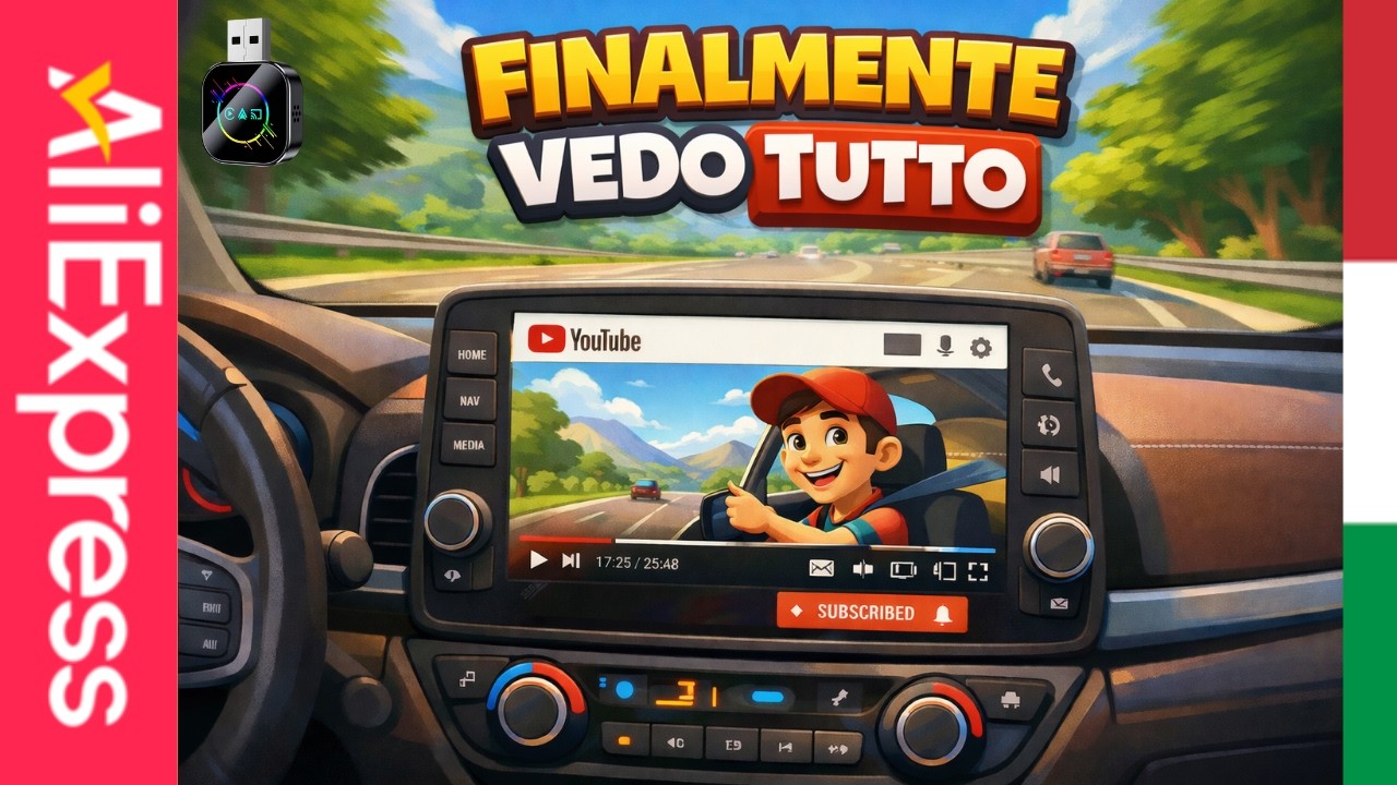 🚗 FINALMENTE vedo tutto in auto (YOUTUBE NETFLIX IPTV) 🔥 COSTA POCO - ALIEXPRESS ITA