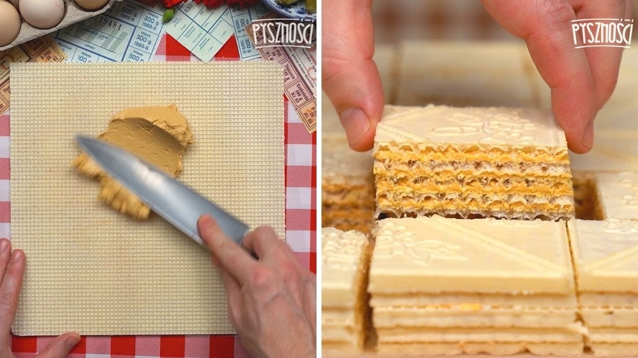 Przepis na WAFLE Z MASĄ z PRL'u
