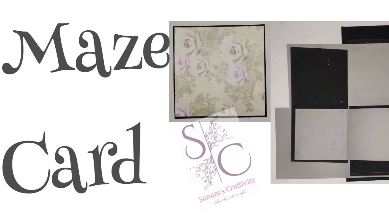 Maze photo card #Maze #card #scrapbook #photo