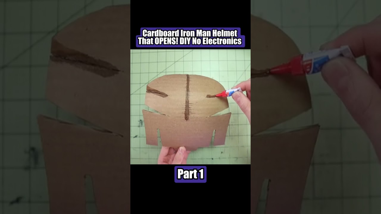 Cardboard IronMan Helmet That OPENS! DIY NO ELECTRIC