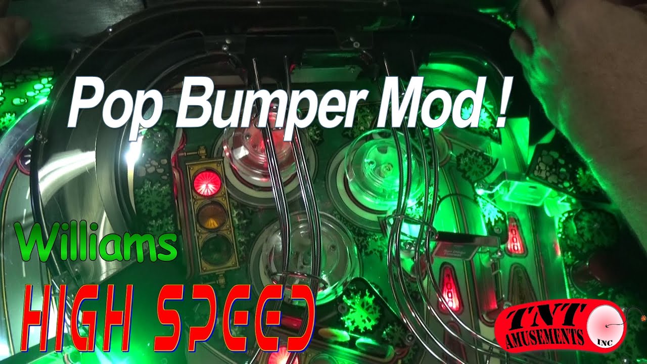 #821 Williams HIGH SPEED Pinball Machine with Neat Pop Bumper LED Mod! TNT Amusements