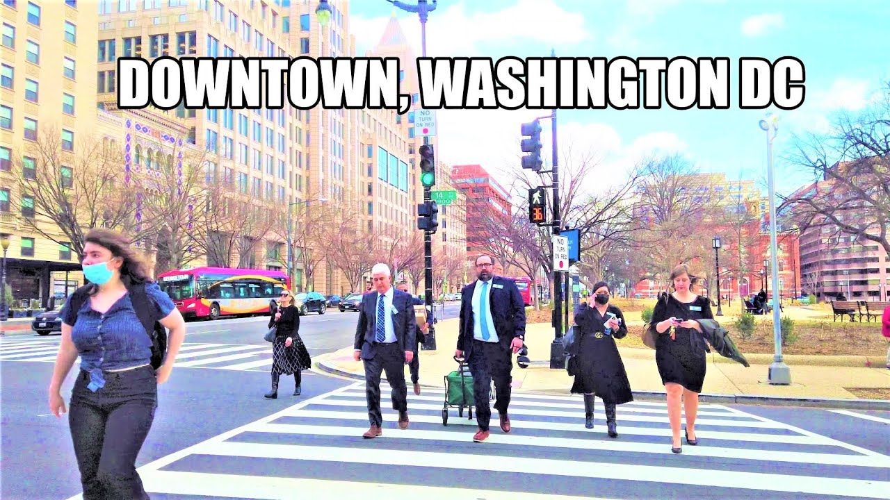 Downtown Washington DC at Mcpherson Square - Walking Tour [4k]