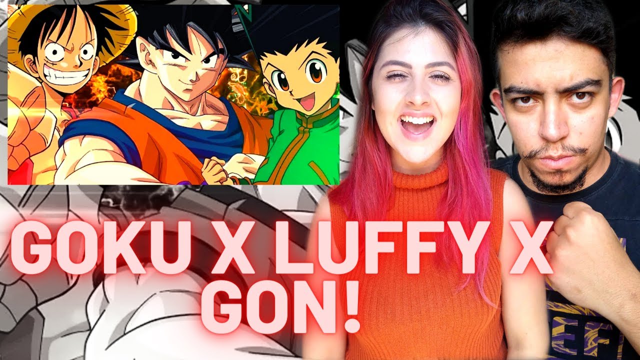 REACT - (7 MINUTOZ) - Goku VS. Luffy VS. Gon | Duelo de Titãs Part. VMZ - CASALZINHO